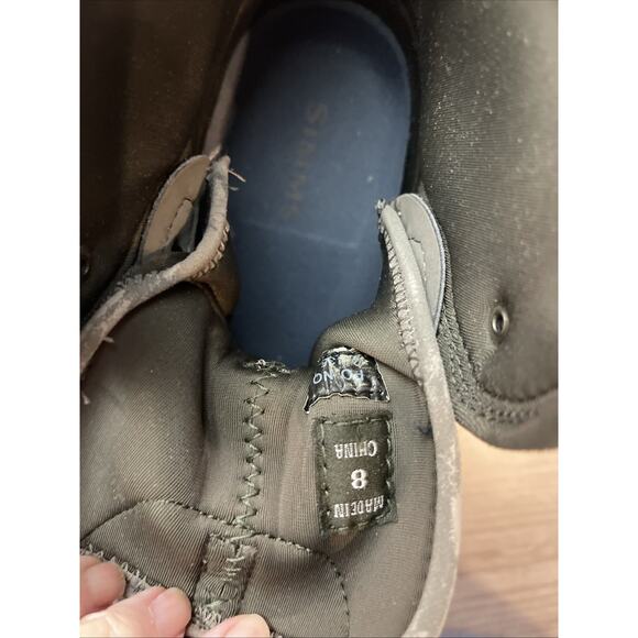 Simms Wading Boots Felt Sole Shoes Mens Size 8 Fly Fishing Outdoor Gray - Picture 15 of 15